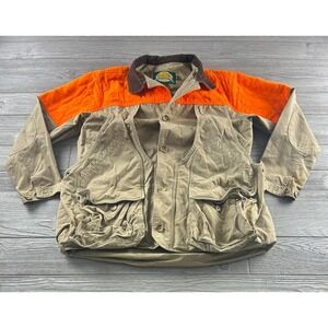 CABELA'S Orange Hunting Jacket Coat Fowl Heavy Mens Size Medium Button Up